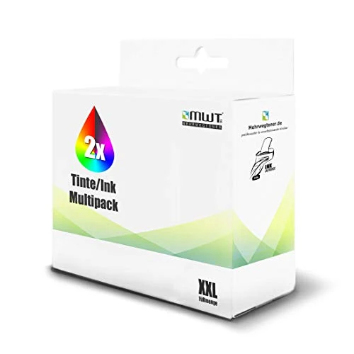 2 cartuchos de tinta Kraft Office Supplies para HP 27XL – Negro – para Brother HL-J 6010 DW, Brother MFC-J 6950 Series