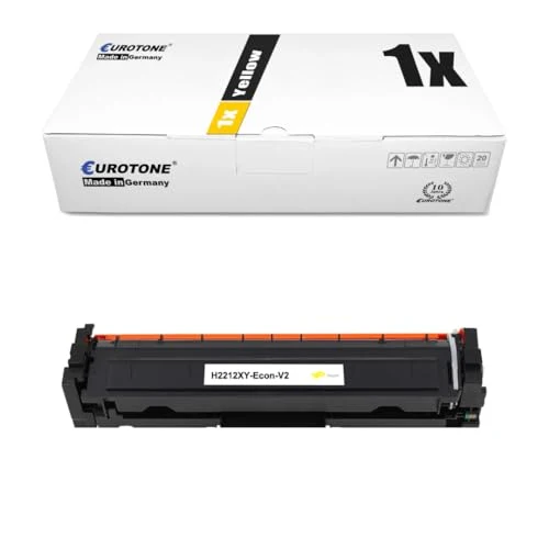 Tóner compatible Eurotone para HP W2212X – Amarillo – para HP Color LaserJet Pro MFP M 283 cdw, HP Color LaserJet Pro M 255 dw