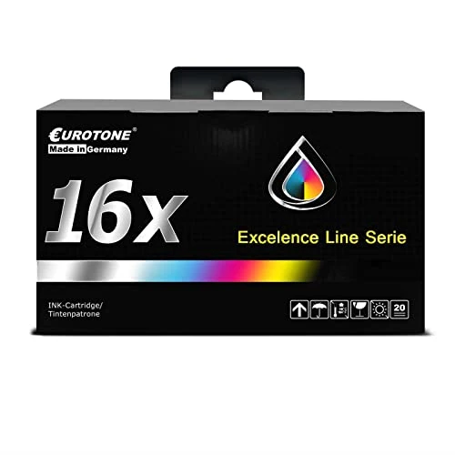 16 cartuchos de tinta Eurotone compatibles con HP 950XL – Negro/Cian/Magenta/Amarillo – para HP OfficeJet Pro 251 dw, HP OfficeJet Pro 276 dw