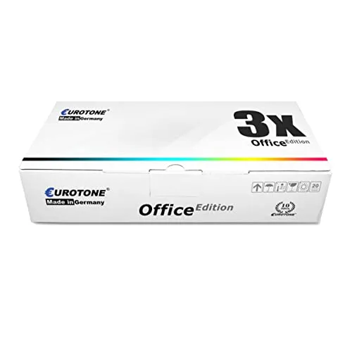 3 cartuchos de tóner Eurotone compatibles con Xerox 006R01175 – Negro – para WC7245FPHX, WC7245FH