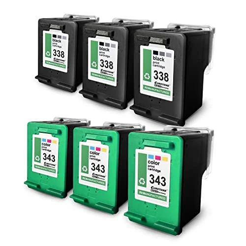 6 cartuchos de tinta Eurotone para HP 460C – Negro/Cian/Magenta/Amarillo – para Canon LBP-710 Cx, Canon LBP-710 Series