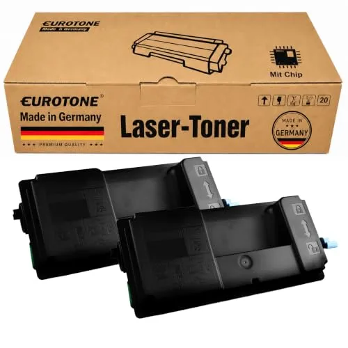 2 cartuchos de tóner Eurotone compatibles con Kyocera TK-3410 – Negro – paquete de 2