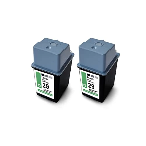 2 cartuchos de tinta Eurotone compatibles con HP 29XL – Negro – para Brother MFC-J 5320 DW, Brother MFC-J 5600 Series