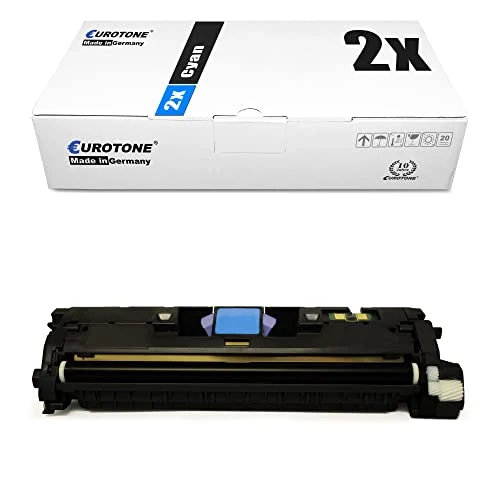 2 cartuchos de tóner Eurotone compatibles con HP Q3961A – Cian – para HP Color LaserJet 2550, HP Color LaserJet 2550 L