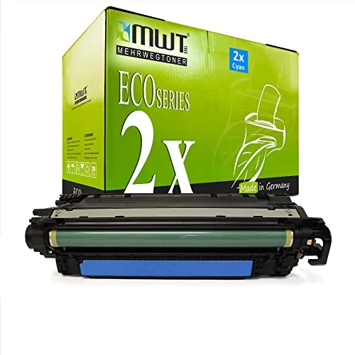 Cartucho de tóner reutilizable para HP CE401A – Cian – para HP Color LaserJet Managed M 575 cm, HP Color LaserJet Managed MFP M 575 dnm