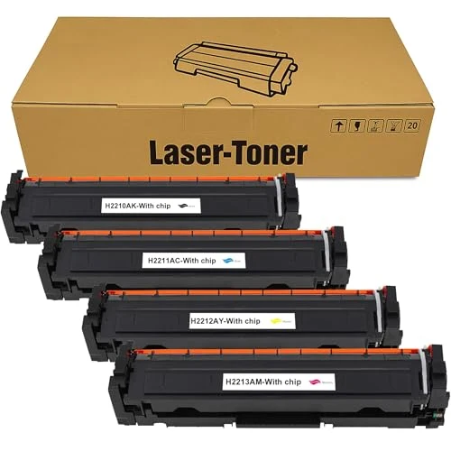 Tóner compatible Eurotone para HP W2210 – Negro/Cian/Magenta/Amarillo – para HP Color LaserJet Pro MFP M 283 cdw, HP Color LaserJet Pro M 255 dw