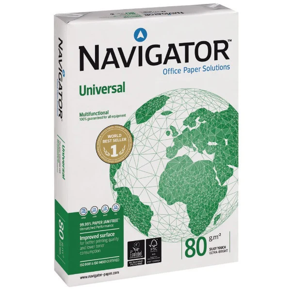 Papel Navigator Universal A4 80 gr. paquete 500 hojas