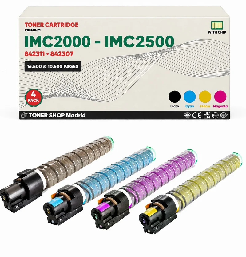 BDink Cartucho/s Tóner Compatible/s Ricoh IMC2000 / IMC2500 CMYK (Pack 4)