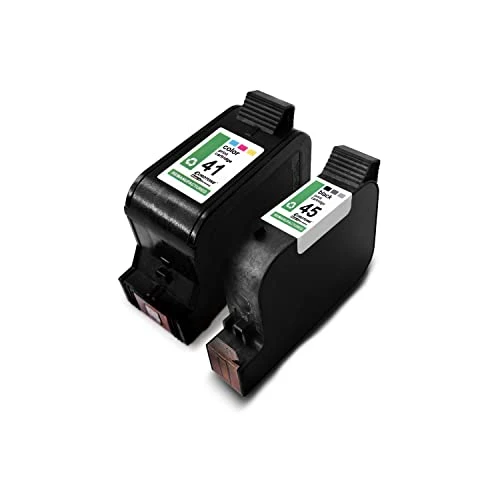 2 cartuchos de tinta Eurotone compatibles con HP 1150C – Multicolor/Negro – para 45XL, 51645AE