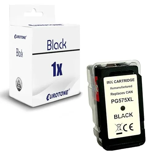 Tóner Eurotone compatible con Canon 575XL – Negro – para Canon Pixma TR 4750, Canon Pixma TR 4750 i