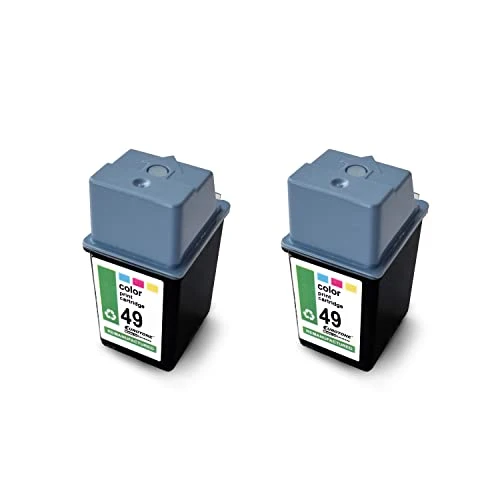 2 cartuchos de tinta Eurotone compatibles con HP 49XL – Multicolor – para 51649AE, 615C