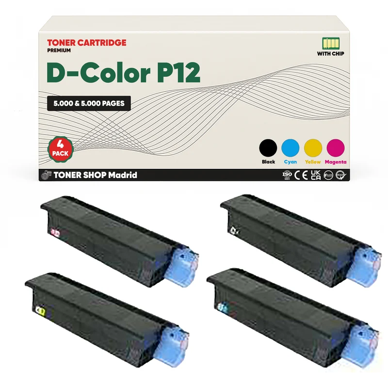 BDink Tóner Compatible Olivetti D-Color P12 (Pack 4 CMYK)