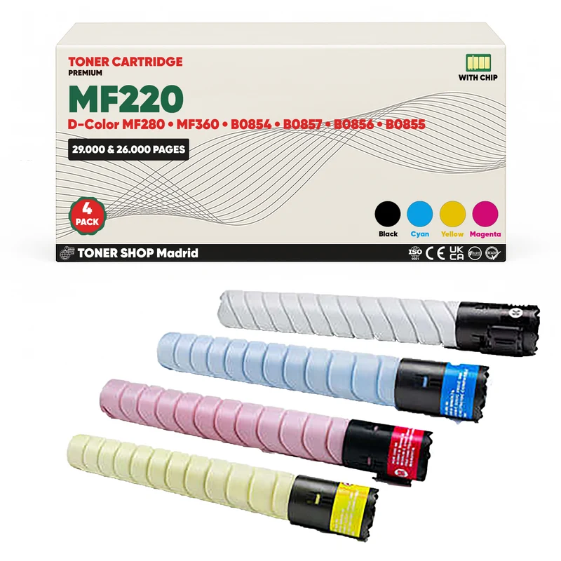 BDink Tóner Compatible Olivetti D-Color MF220/MF360 (Pack 4 CMYK)