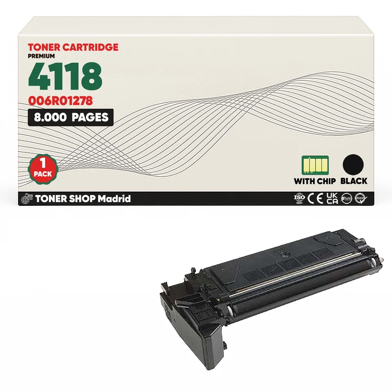 BDink Cartucho Tóner Compatible Xerox WorkCentre 4118 Negro
