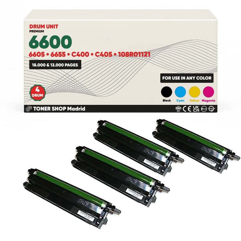 BDink Tambor de Imagen Compatible Xerox Phaser 6600/6605 (Pack 4 CMYK) Drum
