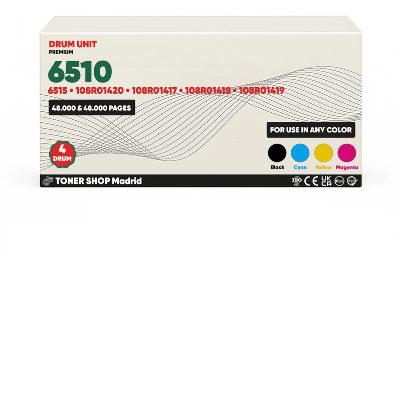BDink Tambor de Imagen Compatible Xerox Phaser 6510/6515 (Pack 4 CMYK) Drum