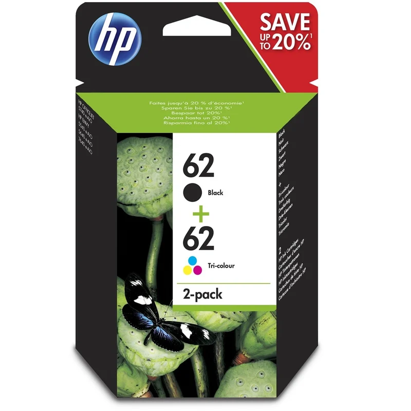 Pack cartuchos HP 62