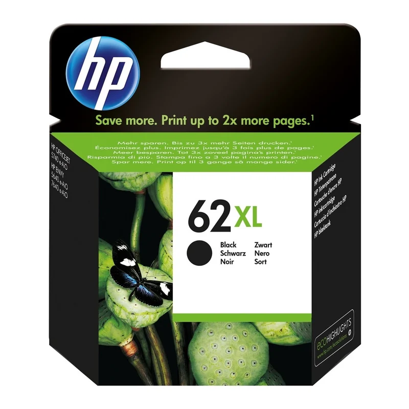 Cartucho HP 62XL negro