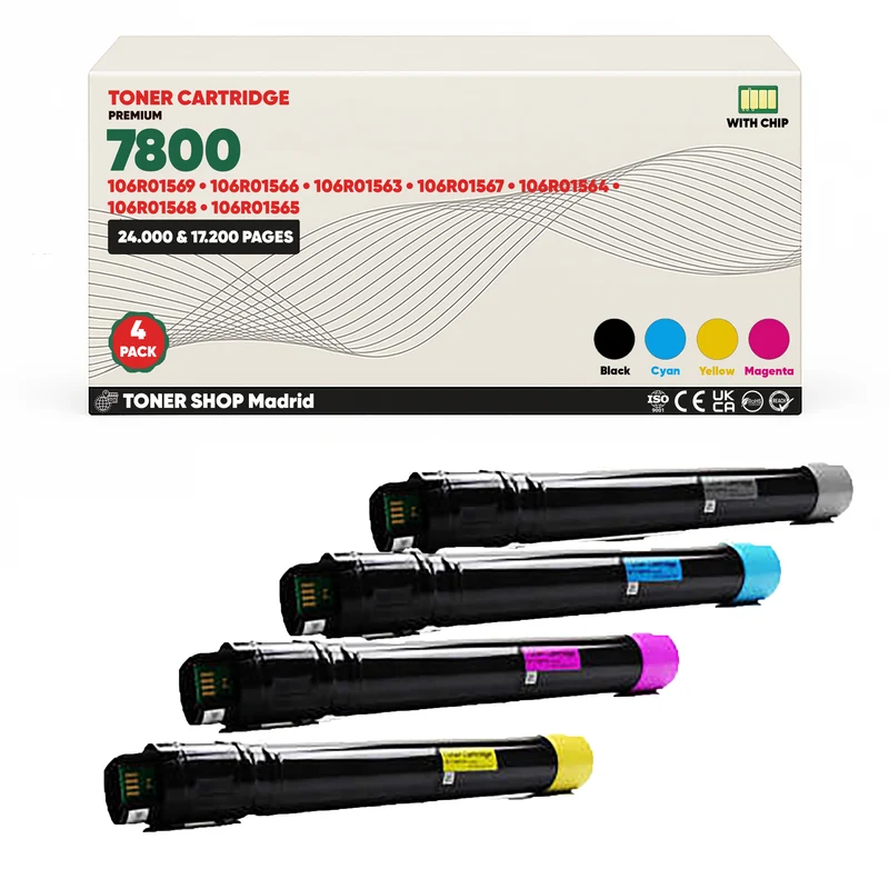 BDink Pack 4 Tóner Compatible Xerox Phaser 7800 (4 Pack)