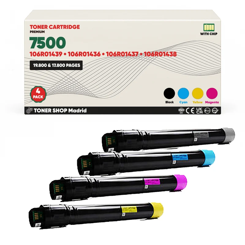 BDink Tóner Compatible Xerox Phaser 7500 (Pack 4 CMYK)