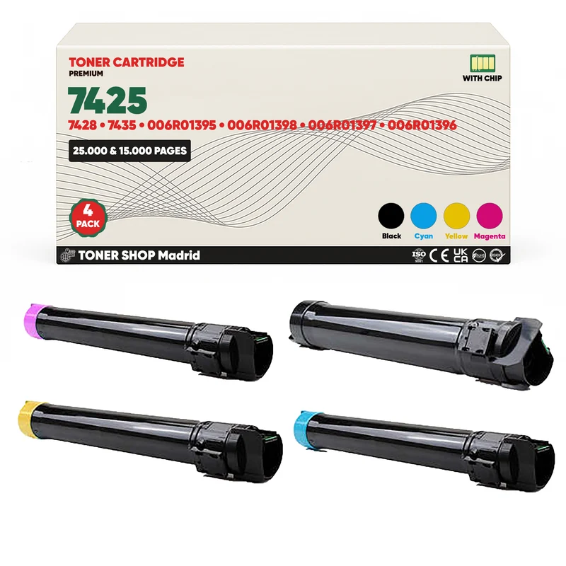 Dink Tóner Compatible Xerox WorkCentre 7425 (Pack 4 CMYK)