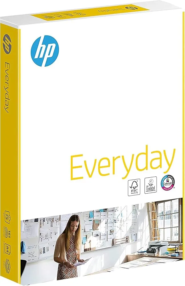 HP Papel A4 Everyday 500 Hojas Blanco - Cantidad: 5