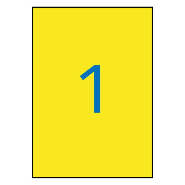 Apli Etiquetas Amarillas Resistentes Intemperie 210.0 x 297.0mm 20 Hojas