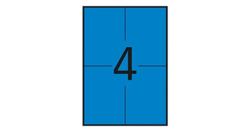 Apli Etiquetas Azules Permanentes 105.0 x 148.0mm 20 Hojas