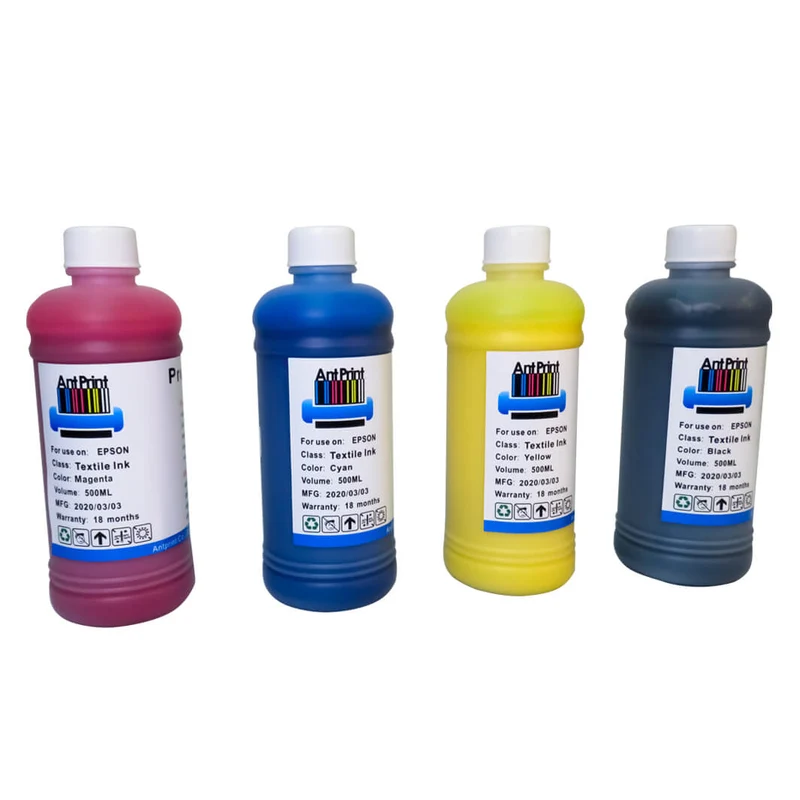 Tinta textil Antprint DTG para la serie de cabezales de impresión Epson directamente a la impresora de prendas de vestir