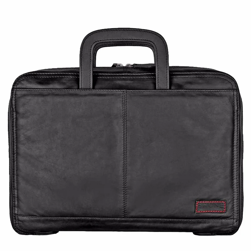 Black Leather Laptop Bag