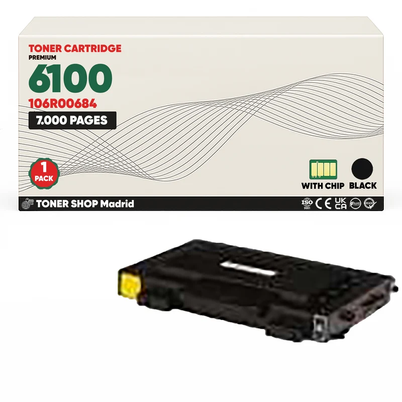 BDink Cartucho Tóner Compatible Xerox Phaser 6100 Negro