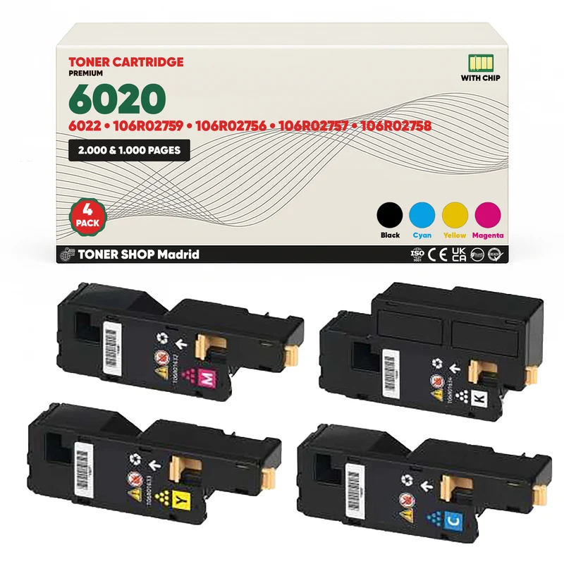 BDink Tóner Compatible Xerox Phaser 6020 (Pack 4 CMYK)
