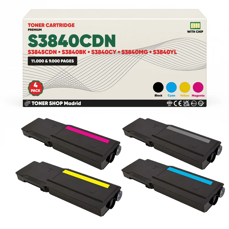 BDink Tóner Compatible Dell S3840CDN/S3845CDN (Pack 4 CMYK)