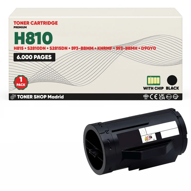 BDink Cartucho Tóner Compatible Dell H810/H815/S2810DN Negro