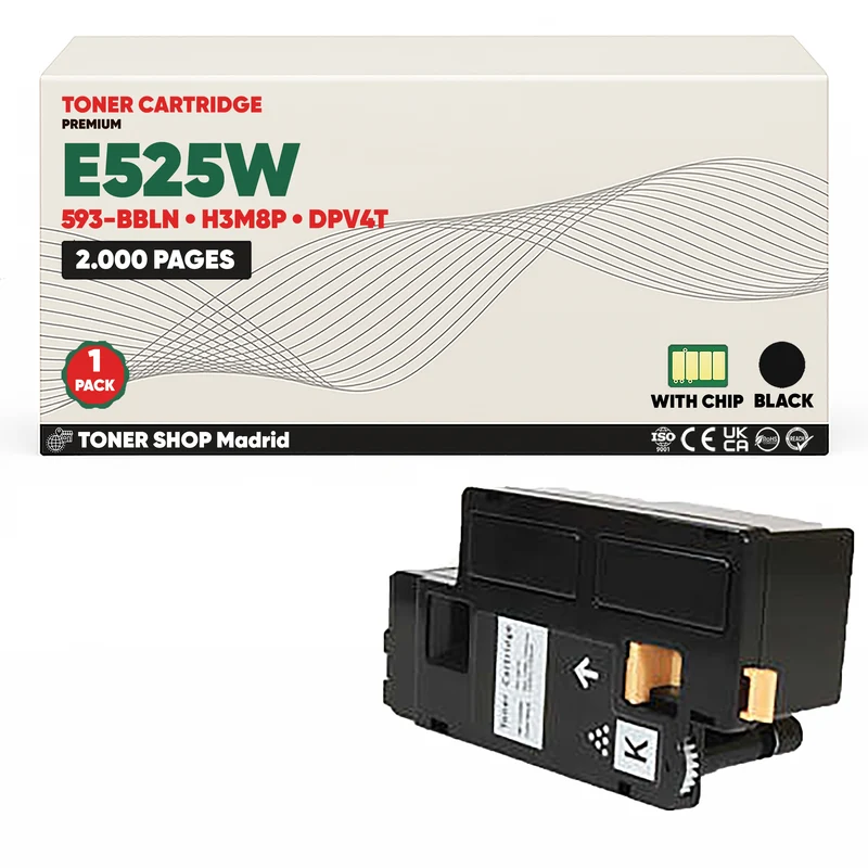 BDink Cartucho Tóner Compatible Dell E525W Negro Cyan ( 2 pack)