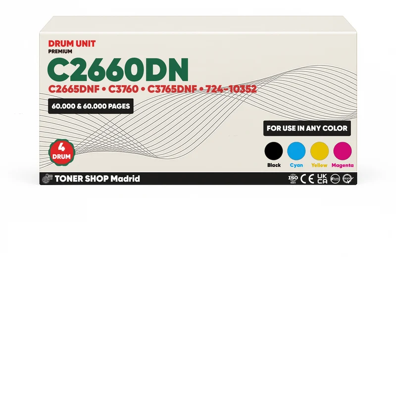 BDink Tambor de Imagen Compatible Dell C2660DN (Pack 4 CMYK)