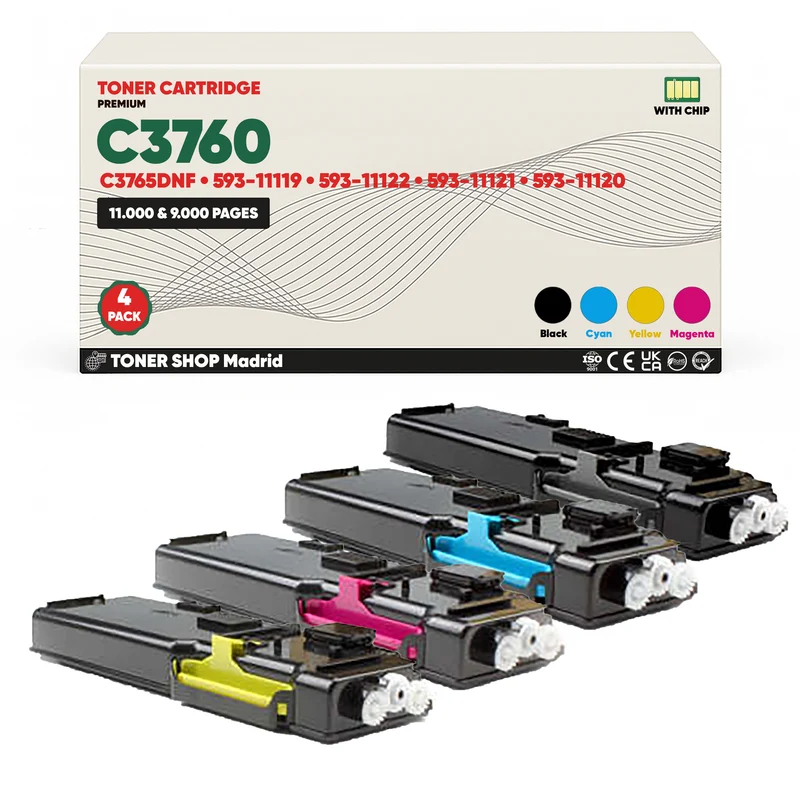 BDink Tóner Compatible Dell C3760/C3765DNF (Pack 4 CMYK)