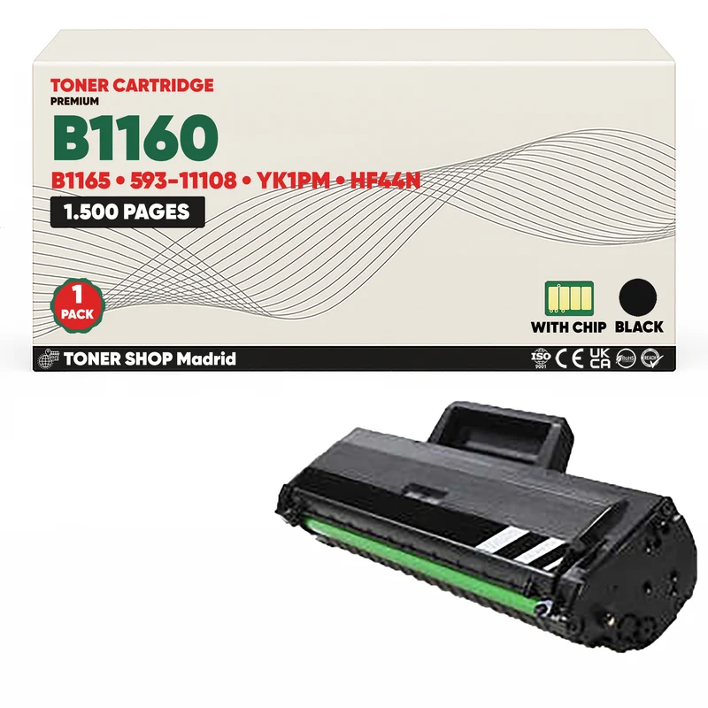 BDink Cartucho/s Tóner Compatible/s Dell B1160/B1165 Negro