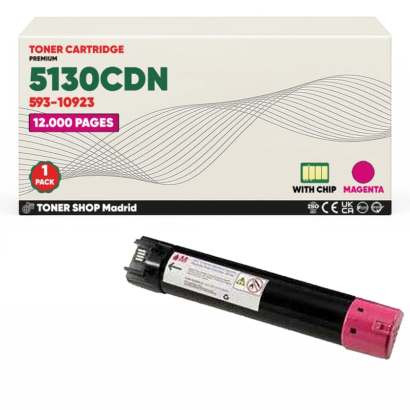 BDink Cartucho/s Tóner Compatible/s Dell 5130CDN Magenta & Amarillo (Pack 2)