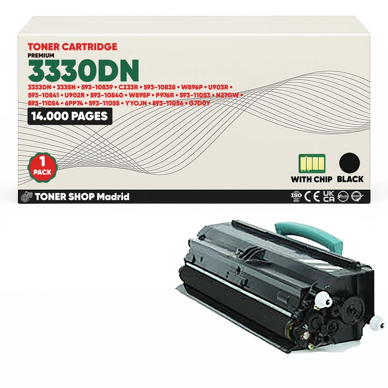 BDink Cartucho Tóner Compatible Dell 3330DN/3333DN/3335DN Negro