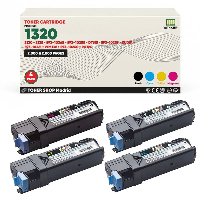 BDink Cartucho/s Tóner Compatible/s Dell 1320/2130 CMYK (Pack 4)