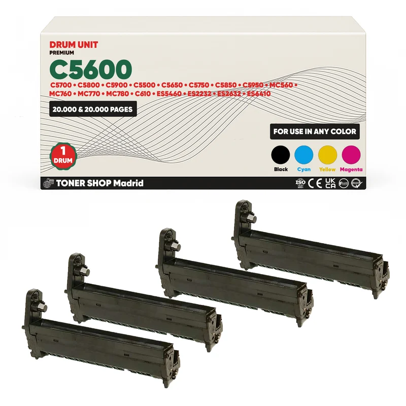 BDink Cartuchos Tóner Compatibles OKI C5600/5900 (Pack 4 CMYK)
