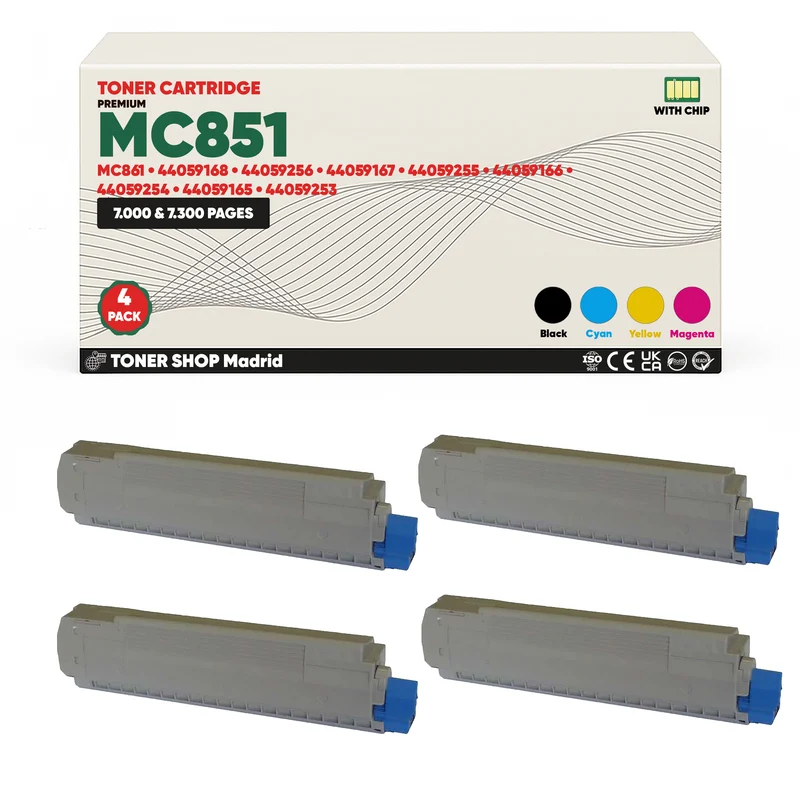 BDink Tóner Compatible OKI MC851/MC861 (Pack 4 CMYK)