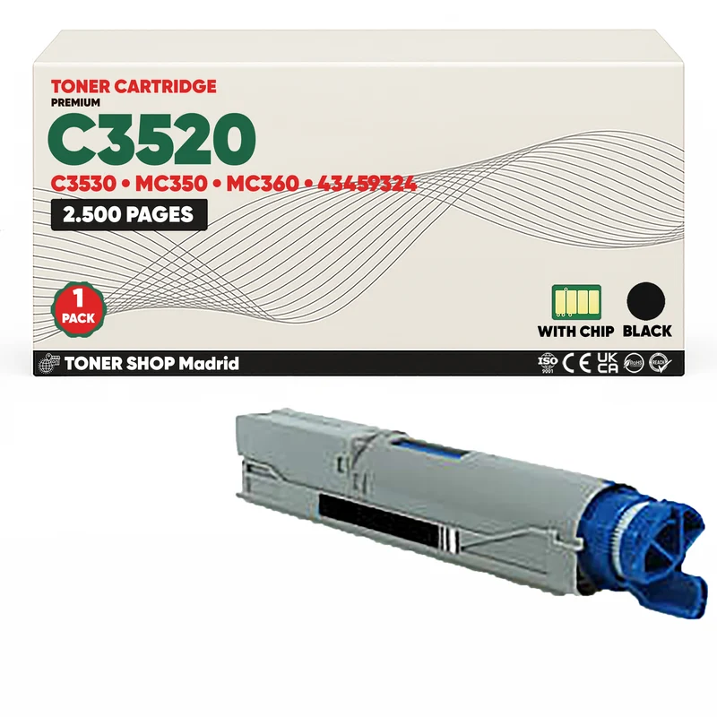 BDink Cartucho Tóner Compatible OKI C3520/C3530/MC350/MC360 (3 Pack)