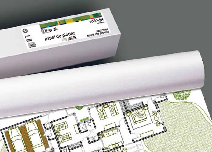 Fabrisa Plus Bobina de Papel para Plotter 80gr - Medidas 610mm x 50m