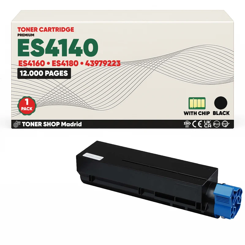 BDink Cartuchos Tóner Compatible OKI Executive ES4140/ES4160/ES4180 Negro