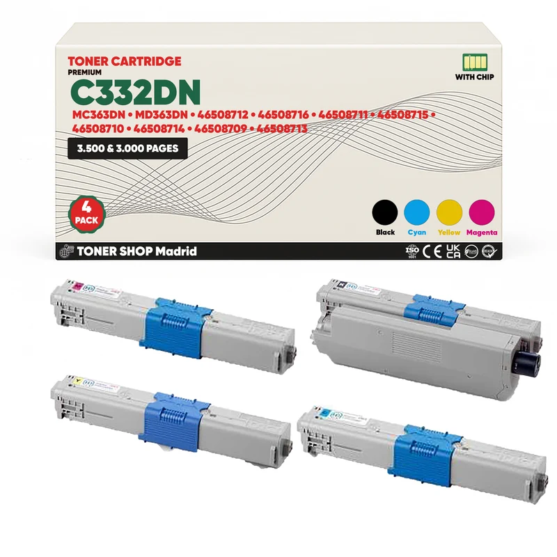 BDink Tóner Compatible OKI C332DN/MC363DN/MD363DN (Pack 4 CMYK)