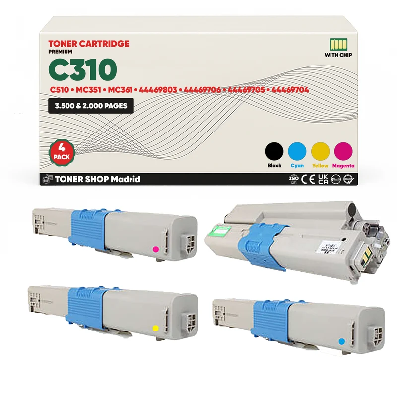 BDink Tóner Compatible OKI C310/C510/MC351/MC361 (Pack 4 CMYK)