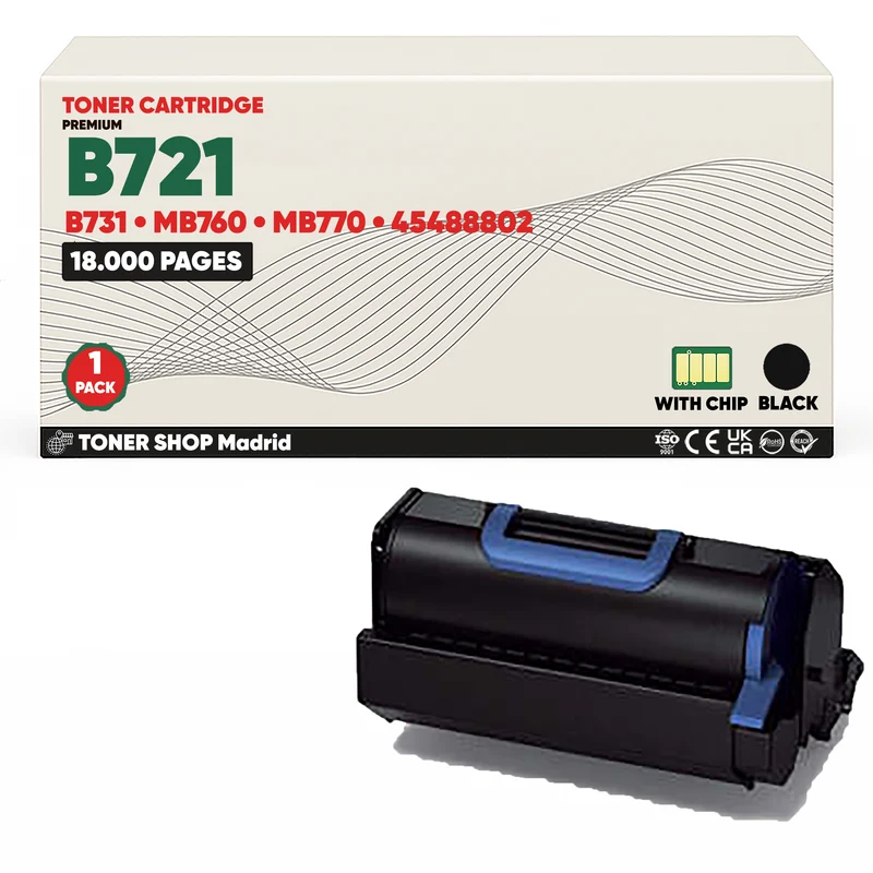 BDink Cartucho Tóner Compatible OKI B721/B731 Negro
