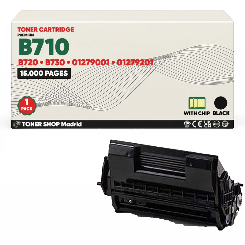 BDink Cartucho Tóner Compatible OKI B710/B720/B730 Negro